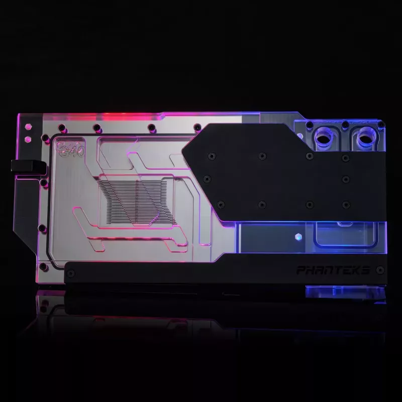 Refrigeración líquida + backplate Phanteks Glacier G40 acrílico cobre negro transparente