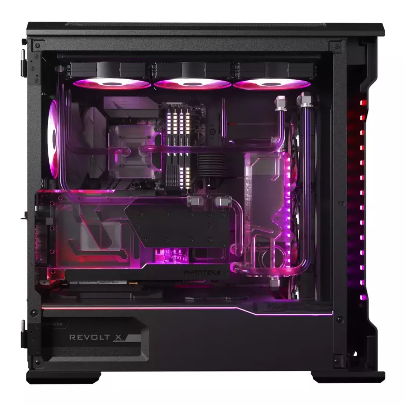 Refrigeración líquida + backplate Phanteks Glacier G40 acrílico cobre negro transparente