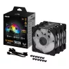 Ventiladores de caja ASUS TUF Gaming TR120 ARGB Reverse 90DA00D0-B09020 (3 uds.), 120 mm, PWM, rodamiento hidráulico, negros
