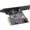 Tarjeta de interfaz InLine 76660F, PCIe x4, USB 3.2 Gen 2x2 (20 Gb/s), 1x USB-C, perfil bajo