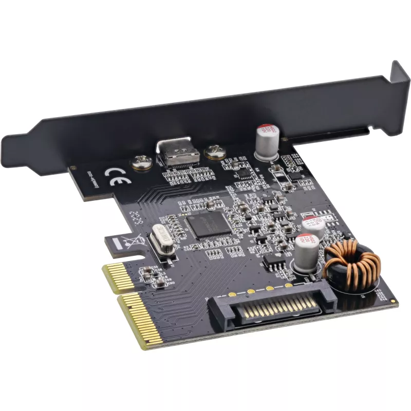 Tarjeta de interfaz InLine 76660F, PCIe x4, USB 3.2 Gen 2x2 (20 Gb/s), 1x USB-C, perfil bajo