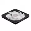 Refrigeración por aire Silverstone FW124 para caja de PC, negro, blanco