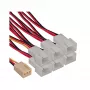 Cable adaptador para ventilador InLine en Y 3 polos conector hembra Molex / 6x conector macho Molex de 3 polos