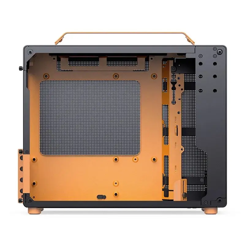 Caja de ordenador JONSPLUS MATX Handle Case Z20 – negro-naranja