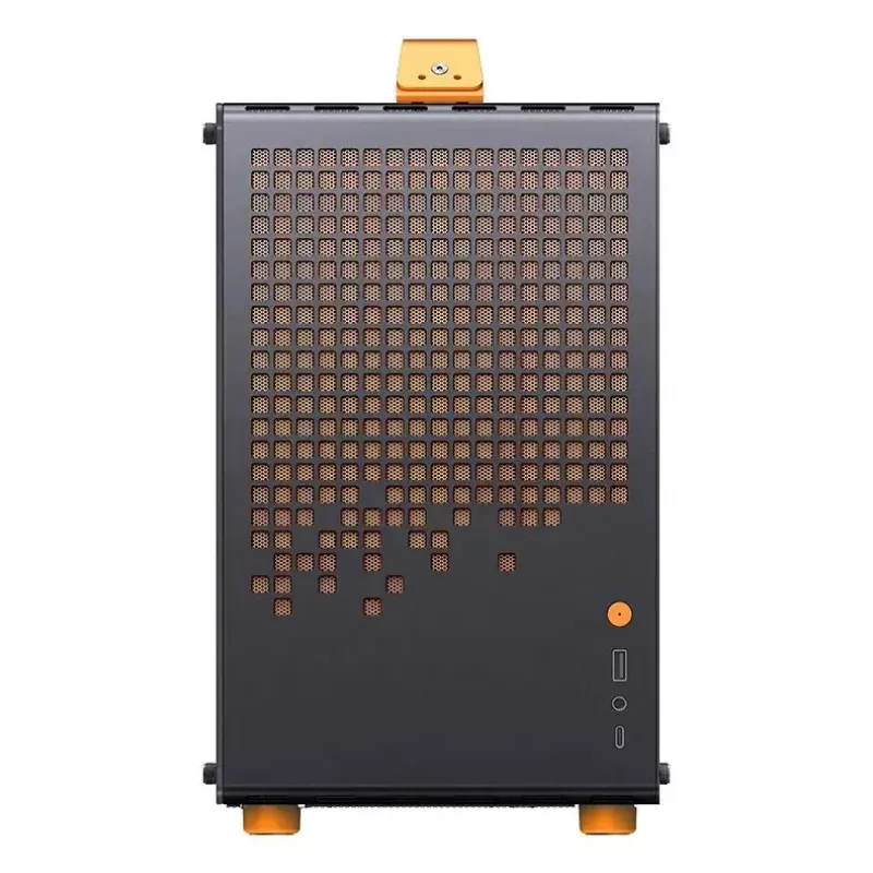 Caja de ordenador JONSPLUS MATX Handle Case Z20 – negro-naranja