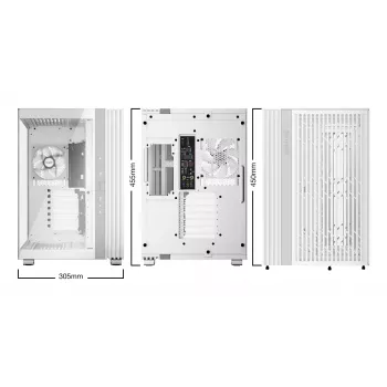 Carcasa de PC be quiet! LIGHT BASE 600 LX Blanca Midi Tower — ATX, ventana lateral, frontal ARGB, USB-C, compatible con radiador de 360 mm