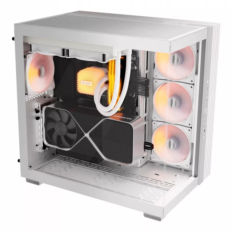 be quiet! Light Base 600 LX BGW68 caja de PC Midi Tower, ATX, ventana lateral de vidrio templado, ARGB, USB-C, compatible con radiador de 360 mm, blanca