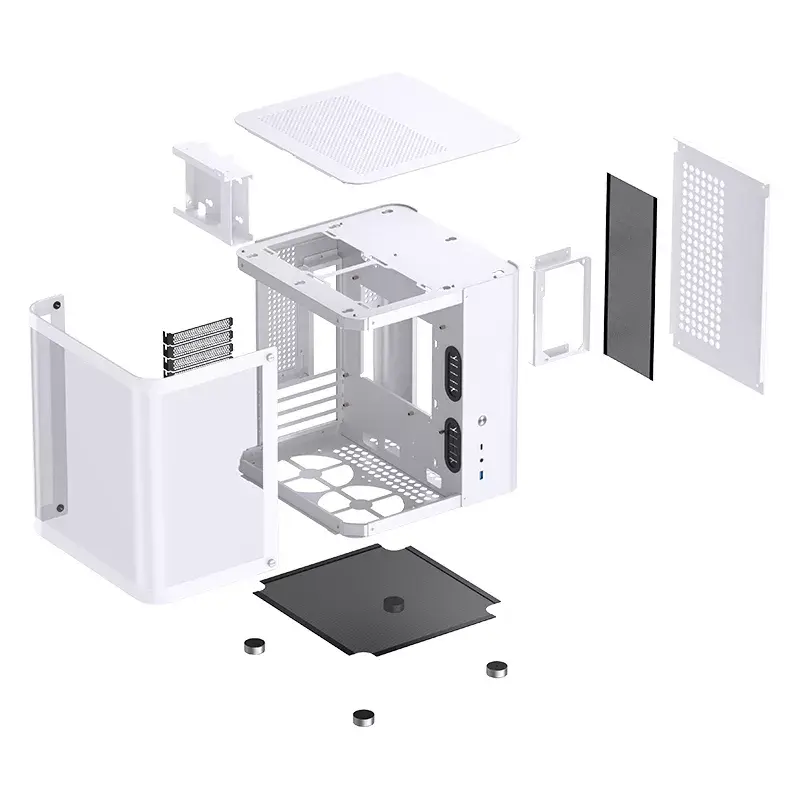 Carcasa de PC Jonsbo TK-1 2.0 Mini Tower Blanca