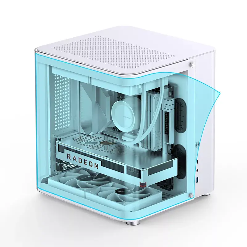 Carcasa de PC Jonsbo TK-1 2.0 Mini Tower Blanca