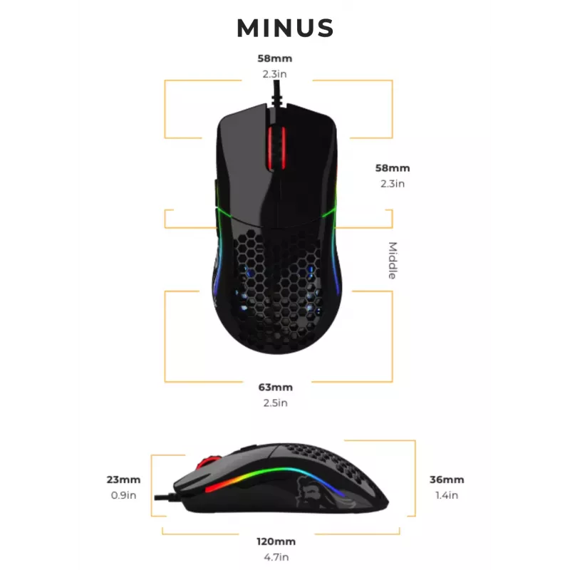 Ratón Glorious Gaming Glorious Model O- Glossy (Negro)