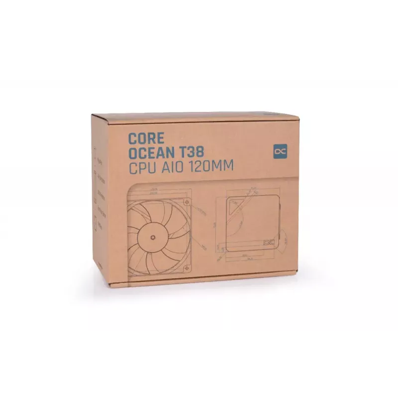 Kit de refrigeración líquida Alphacool T38 12 cm Negro 2500 RPM Hidráulico