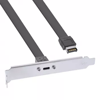 InLine Tapa de ranura PCI, USB-C a USB 3.2 panel frontal Key-A interno, 0,3 m