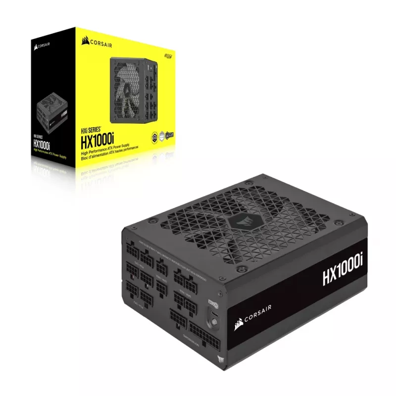 Fuente de alimentación CORSAIR - 1000 vatios - Hx1000i - totalmente modular de ruido ultra bajo Platinum ATX PC (EU)