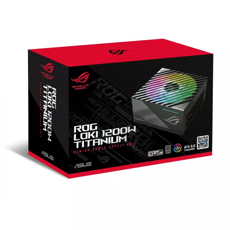 Fuente de alimentación ASUS ROG -LOKI-1200T-SFX-L-GAMING 1200 W 20+4 pin ATX negra, plateada