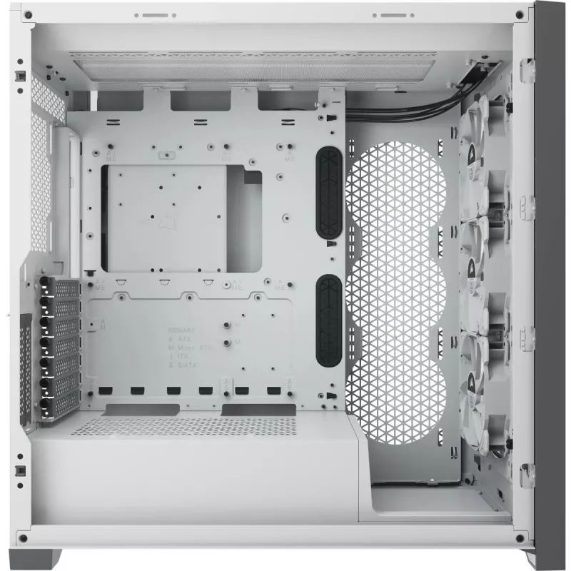 Caja para PC CORSAIR iCUE 5000X RGB - Tempered Glass Mid-Tower ATX Smart - blanca