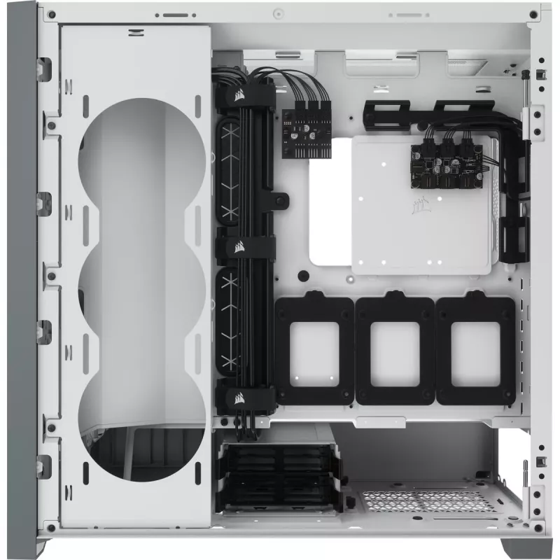 Caja para PC CORSAIR iCUE 5000X RGB - Tempered Glass Mid-Tower ATX Smart - blanca