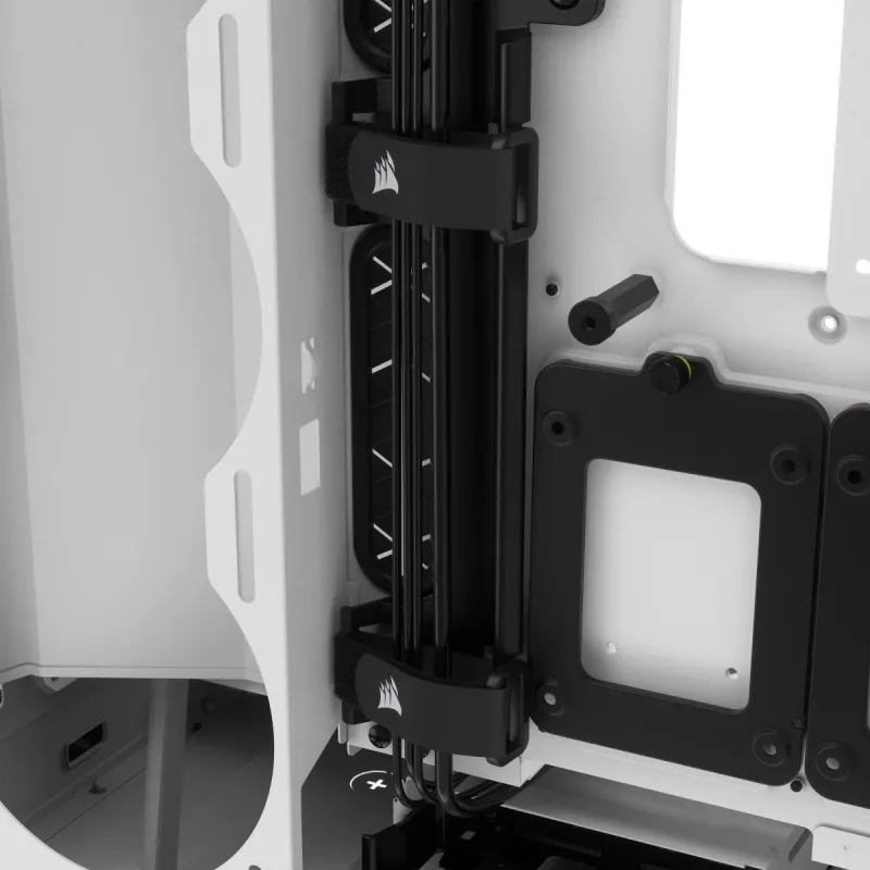 Caja para PC CORSAIR iCUE 5000X RGB - Tempered Glass Mid-Tower ATX Smart - blanca