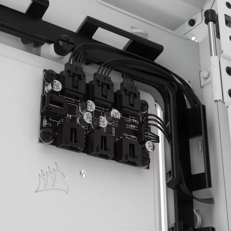 Caja para PC CORSAIR iCUE 5000X RGB - Tempered Glass Mid-Tower ATX Smart - blanca