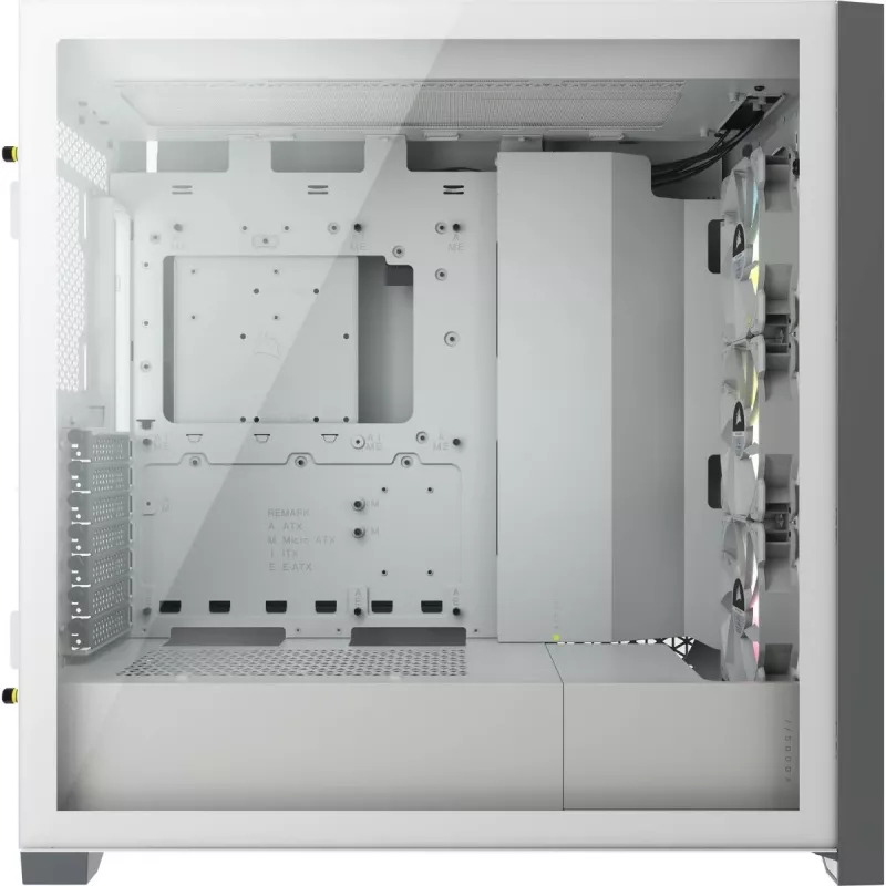 Caja para PC CORSAIR iCUE 5000X RGB - Tempered Glass Mid-Tower ATX Smart - blanca