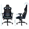 noblechairs EPIC NBL-PU-BLU-002 silla para juegos, negro/azul