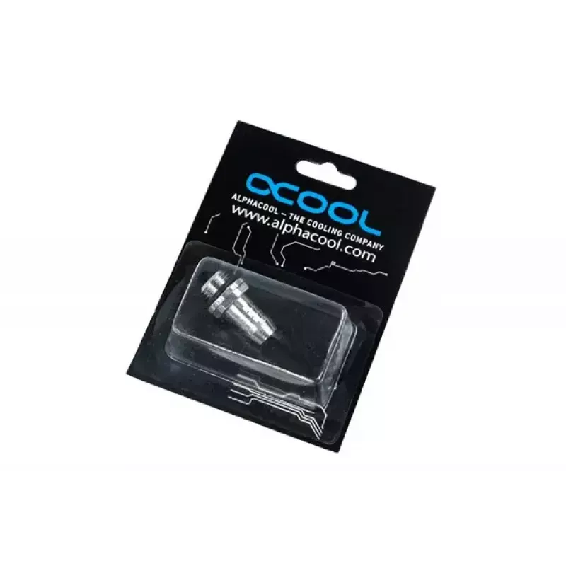 Alphacool HF 17092 conector recto FatBoy G1/4 macho para tubo de 10 mm de diámetro interior con junta tórica, cromado