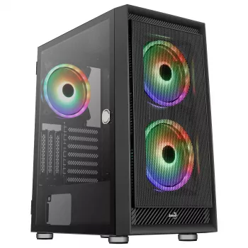Caja de ordenador Aerocool GRAPHITEV3 3 ventiladores ARGB de 14 cm