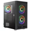 AeroCool Graphite v3 (Graphite-G-BK-v3) ACCM-PB24133.11 caja Midi Tower, ATX/MicroATX/Mini-ITX, panel lateral de cristal templado, sin fuente de alimentación, negro