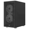 AeroCool Graphite v3 (Graphite-G-BK-v3) ACCM-PB24133.11 caja Midi Tower, ATX/MicroATX/Mini-ITX, panel lateral de cristal templado, sin fuente de alimentación, negro