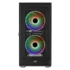 AeroCool Graphite v3 (Graphite-G-BK-v3) ACCM-PB24133.11 caja Midi Tower, ATX/MicroATX/Mini-ITX, panel lateral de cristal templado, sin fuente de alimentación, negro