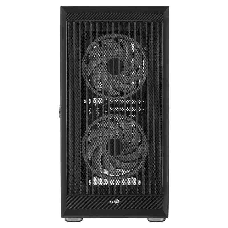 AeroCool Graphite v3 (Graphite-G-BK-v3) ACCM-PB24133.11 caja Midi Tower, ATX/MicroATX/Mini-ITX, panel lateral de cristal templado, sin fuente de alimentación, negro