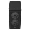 AeroCool Graphite v3 (Graphite-G-BK-v3) ACCM-PB24133.11 caja Midi Tower, ATX/MicroATX/Mini-ITX, panel lateral de cristal templado, sin fuente de alimentación, negro