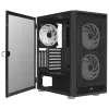 AeroCool Graphite v3 (Graphite-G-BK-v3) ACCM-PB24133.11 caja Midi Tower, ATX/MicroATX/Mini-ITX, panel lateral de cristal templado, sin fuente de alimentación, negro