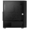 AeroCool Graphite v3 (Graphite-G-BK-v3) ACCM-PB24133.11 caja Midi Tower, ATX/MicroATX/Mini-ITX, panel lateral de cristal templado, sin fuente de alimentación, negro