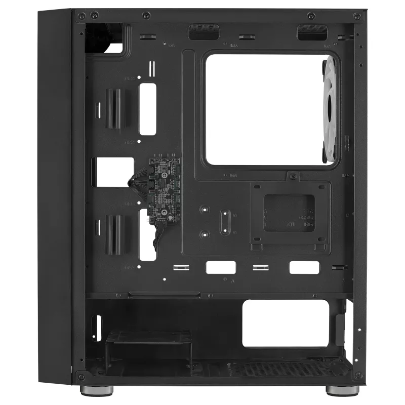 AeroCool Graphite v3 (Graphite-G-BK-v3) ACCM-PB24133.11 caja Midi Tower, ATX/MicroATX/Mini-ITX, panel lateral de cristal templado, sin fuente de alimentación, negro