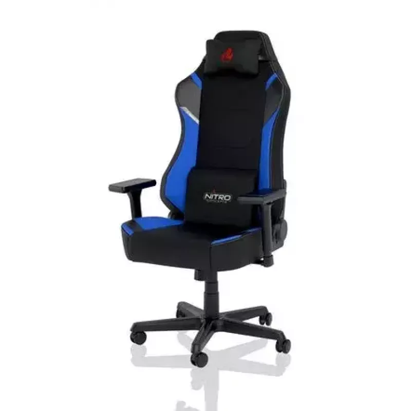 Nitro Concepts X1000 NC-X1000-BB silla gaming para PC, asiento tapizado, negro/azul (Galactic Blue)
