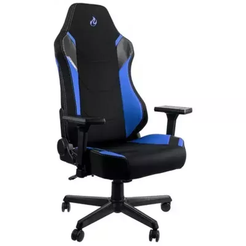 Nitro Concepts X1000 NC-X1000-BB silla gaming para PC, asiento tapizado, negro/azul (Galactic Blue)