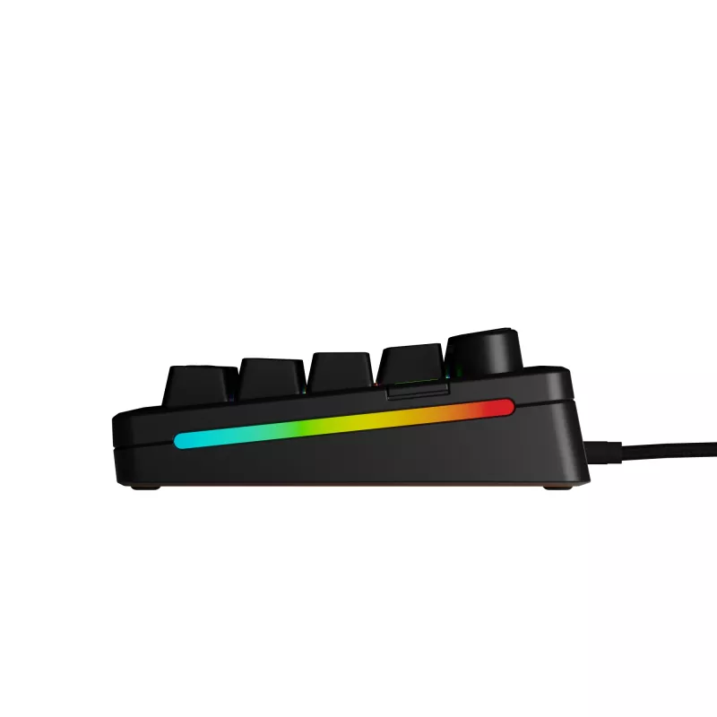 Glorious GMMK 3 65% teclado gaming personalizable GLO-KB-GMMK3-65-PB-FOX-W-BLK-US, pre-built, con cable, switches Fox, ANSI US, negro