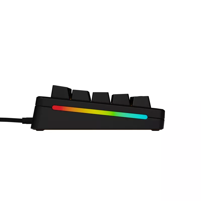 Glorious GMMK 3 65% teclado gaming personalizable GLO-KB-GMMK3-65-PB-FOX-W-BLK-US, pre-built, con cable, switches Fox, ANSI US, negro