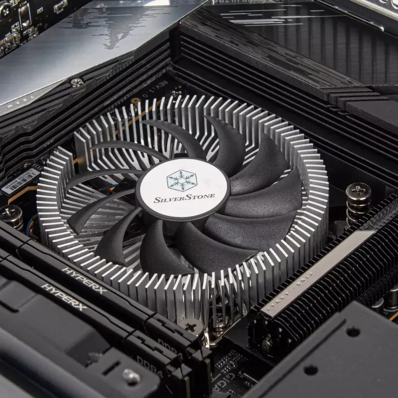 SilverStone SST-NT07-1700 disipador de aire para CPU de perfil bajo, 80 mm, 1500–3600 rpm, negro