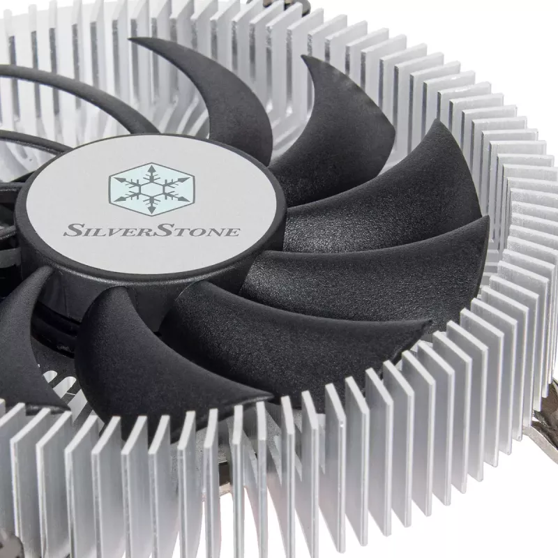 SilverStone SST-NT07-1700 disipador de aire para CPU de perfil bajo, 80 mm, 1500–3600 rpm, negro