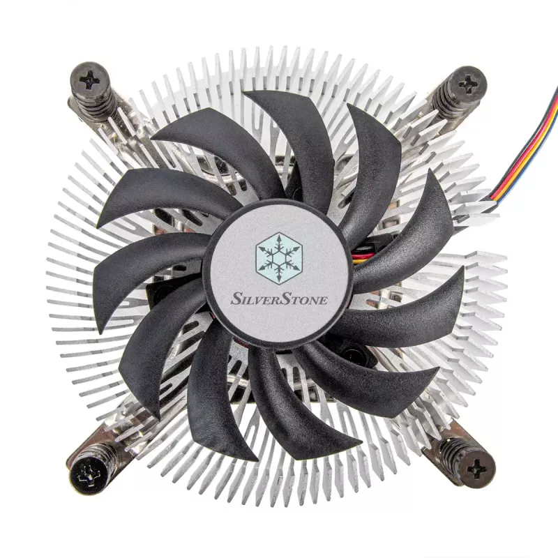 SilverStone SST-NT07-1700 disipador de aire para CPU de perfil bajo, 80 mm, 1500–3600 rpm, negro