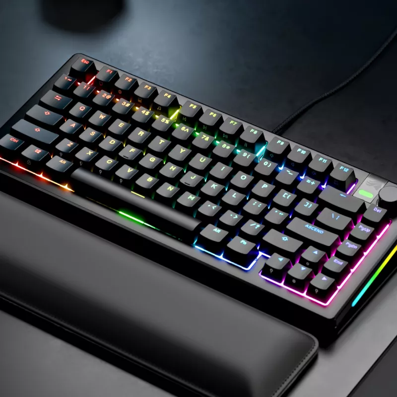 Glorious Gaming GMMK 3 PRO 75% Prebuilt Wired negro - US, con cable, USB, mecánico, QWERTY, RGB LED, negro