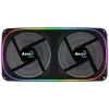 Ventilador doble Aerocool ASTRO24 PC 12cm ARGB LED soporte antivibración negro