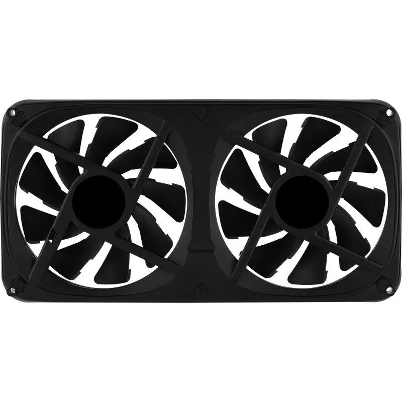 Ventilador doble Aerocool ASTRO24 PC 12cm ARGB LED soporte antivibración negro