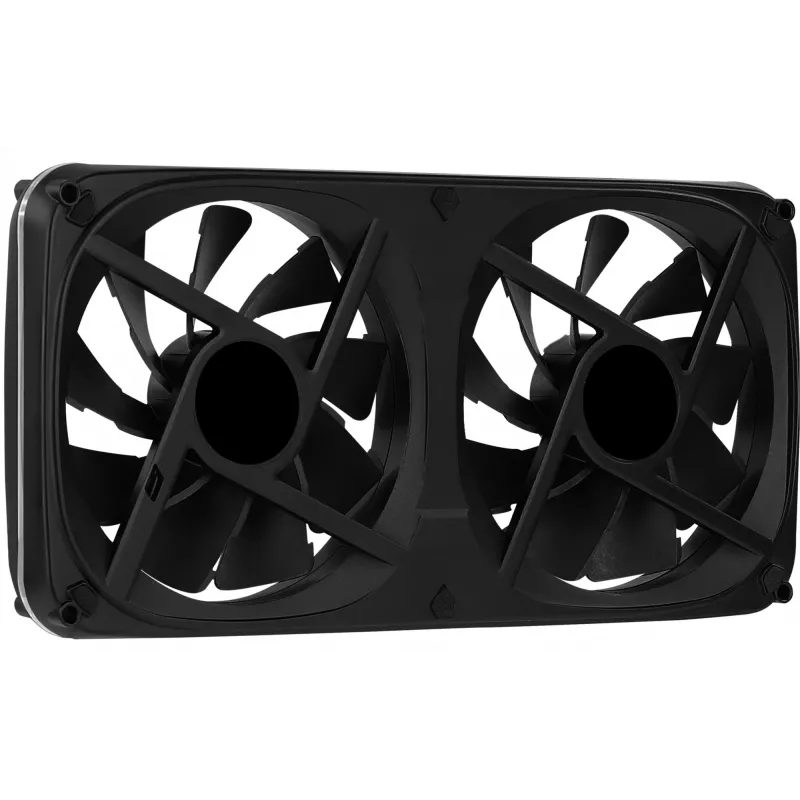 Ventilador doble Aerocool ASTRO24 PC 12cm ARGB LED soporte antivibración negro