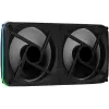 Ventilador doble Aerocool ASTRO24 PC 12cm ARGB LED soporte antivibración negro