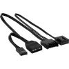 Ventilador doble Aerocool ASTRO24 PC 12cm ARGB LED soporte antivibración negro