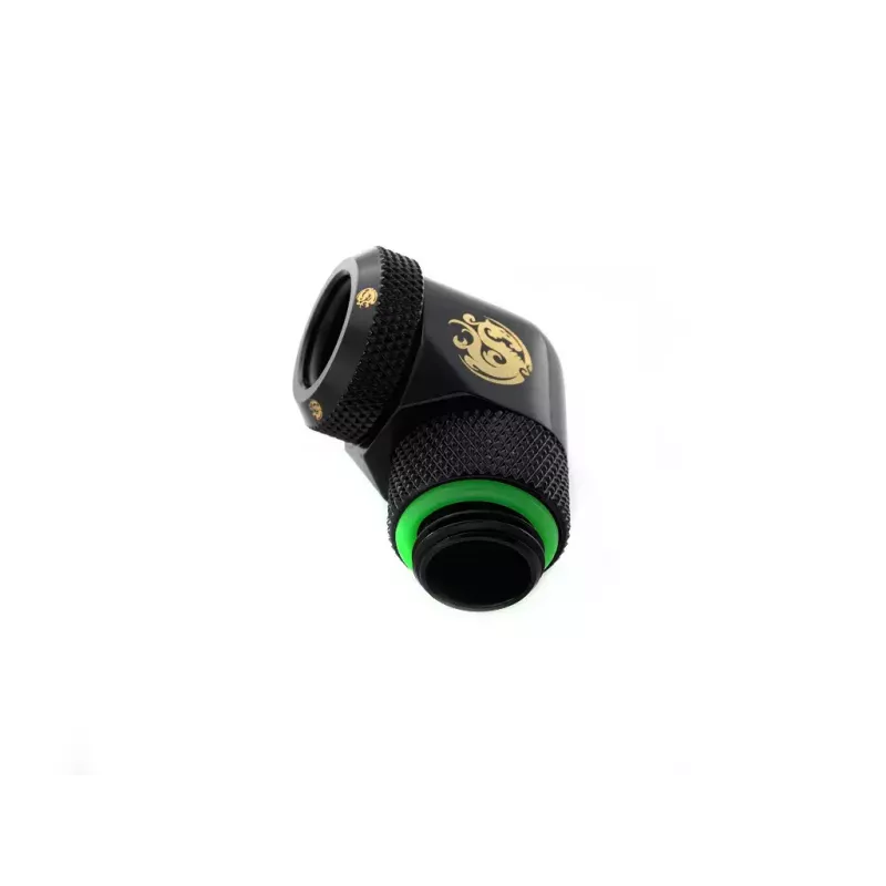 Conector de refrigeración líquida para CPU/GPU BitsPower BP-MBE90RML latón adaptador giratorio 90° con rosca de 1/4 de pulgada negro