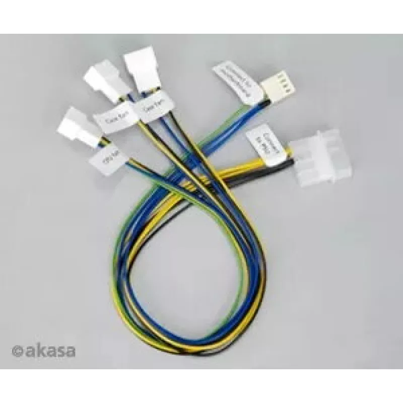 Cable Akasa PWM-Splitter 4-Pin 2 vías AK-CB002-KT02 para alimentación de ventilador y señal PWM