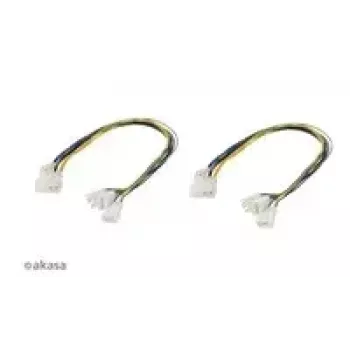 Cable Akasa PWM-Splitter 4-Pin 2 vías AK-CB002-KT02 para alimentación de ventilador y señal PWM